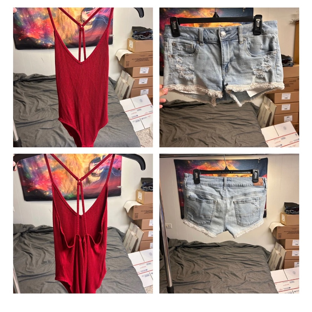 Womens Jumpsuit and Jean shorts size 6